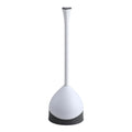 Heavy-Duty Toilet Plunger with Hideaway Holder, White P636