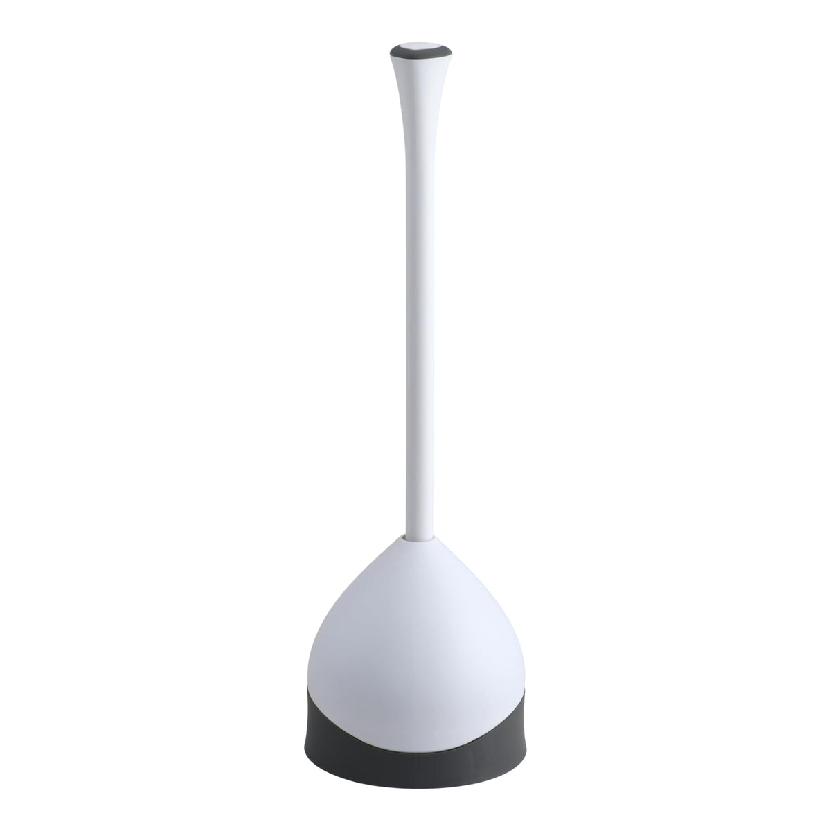 Heavy-Duty Toilet Plunger with Hideaway Holder, White P636