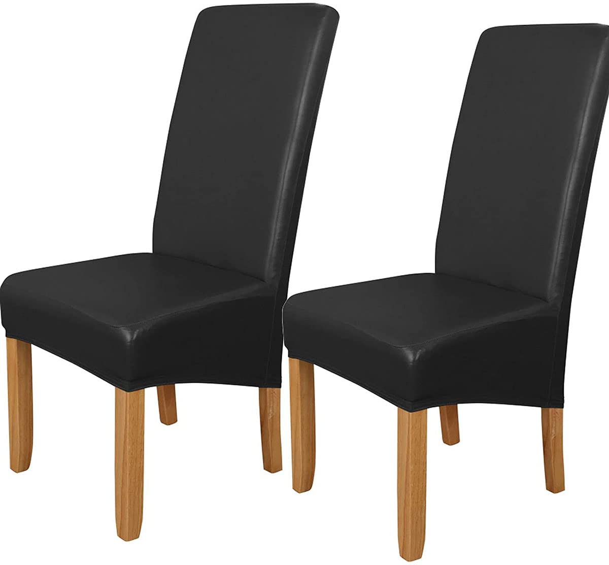 Pu Leather Waterproof Oilproof Stretch Dining Chair Covers 2 PCS B912