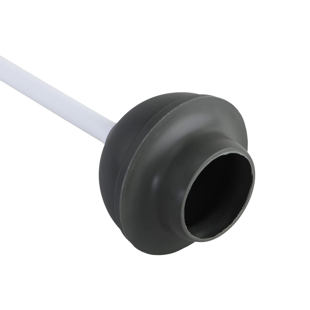 Heavy-Duty Toilet Plunger with Hideaway Holder, White P636