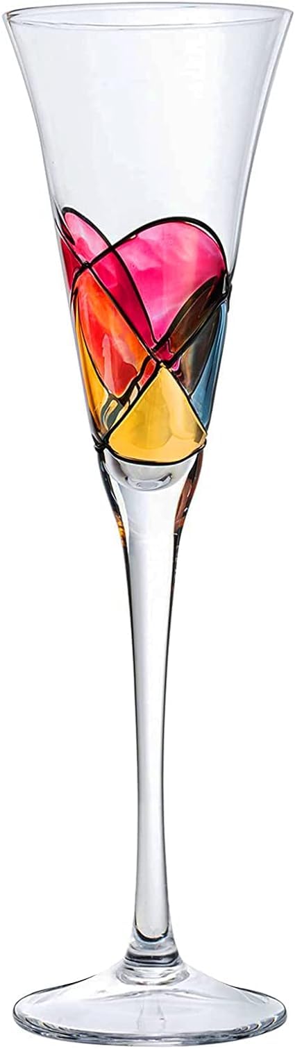 Hand Painted Martini Champagne Cocktail Glasses 2 Set R225