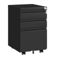 3 Drawer Black Steel File Cabinet with Lock V25970