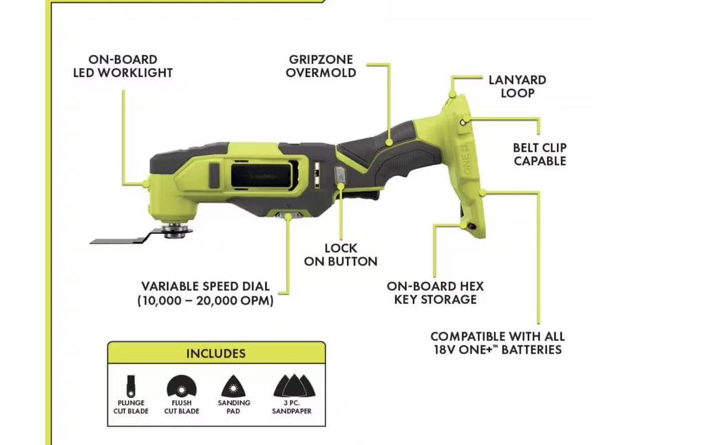 18V Cordless Combo Kit Multi-Tool 3/8" Drill Driver N406
