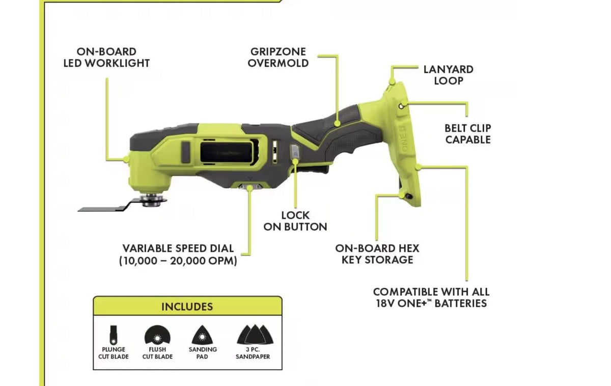 18V Cordless Combo Kit Multi-Tool 3/8" Drill Driver N406