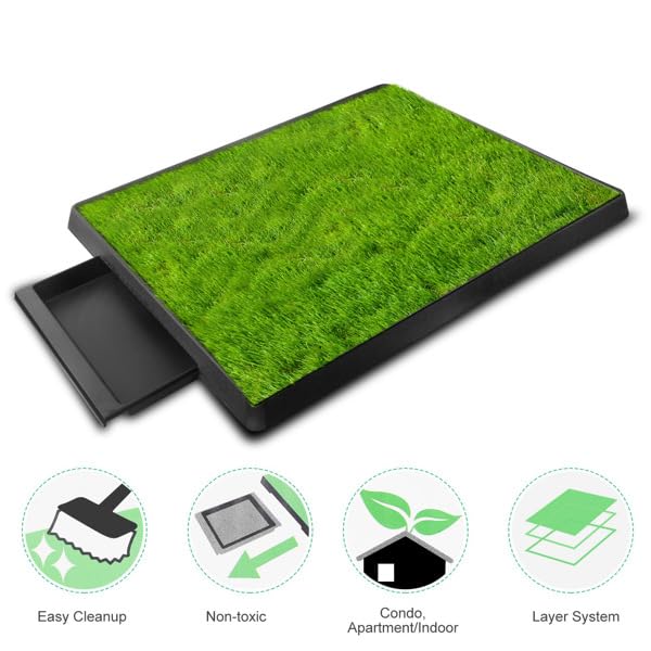 Dog Potty Tray with Artificial Grass O57496