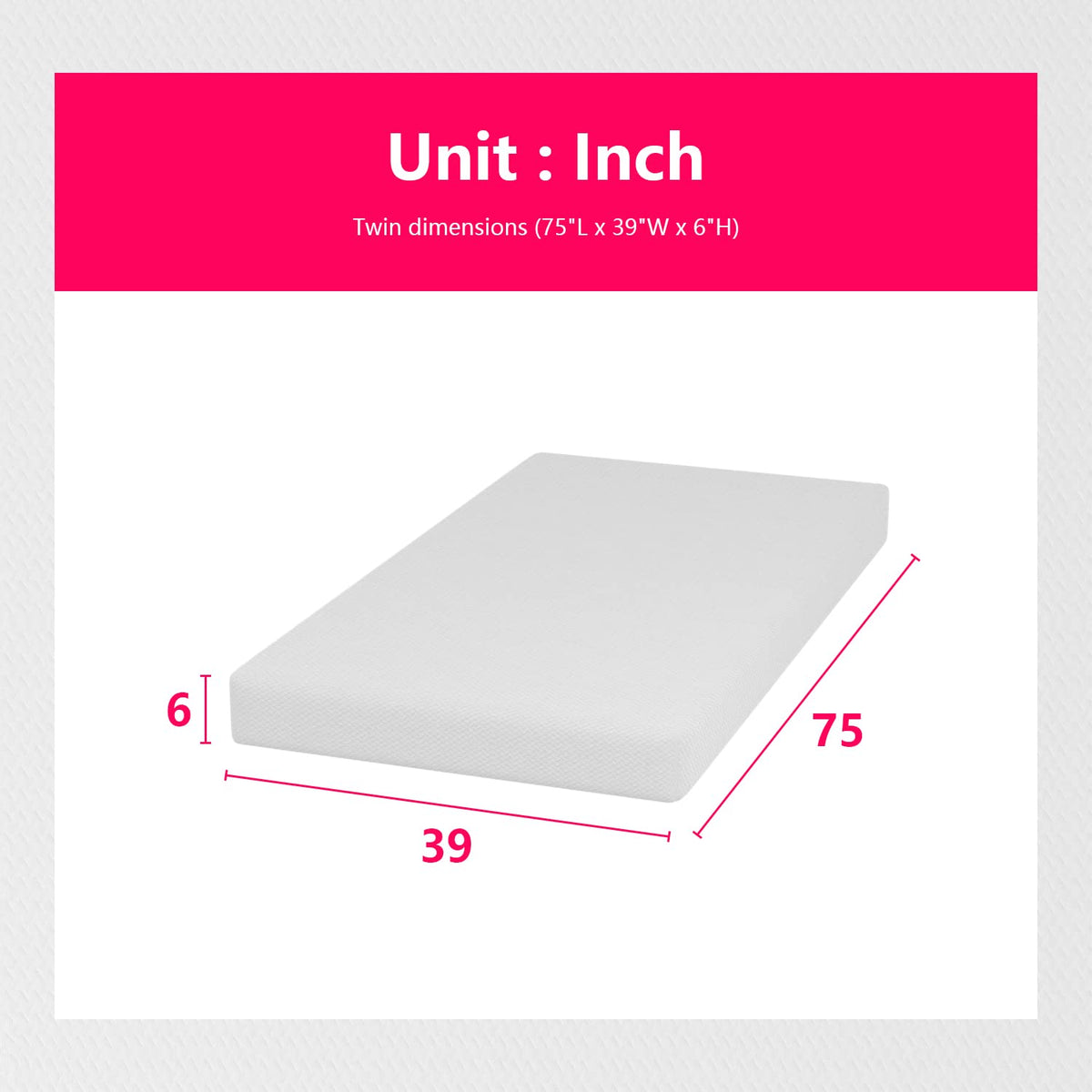 6 Inch Medium Firm Foam Mattress O78525