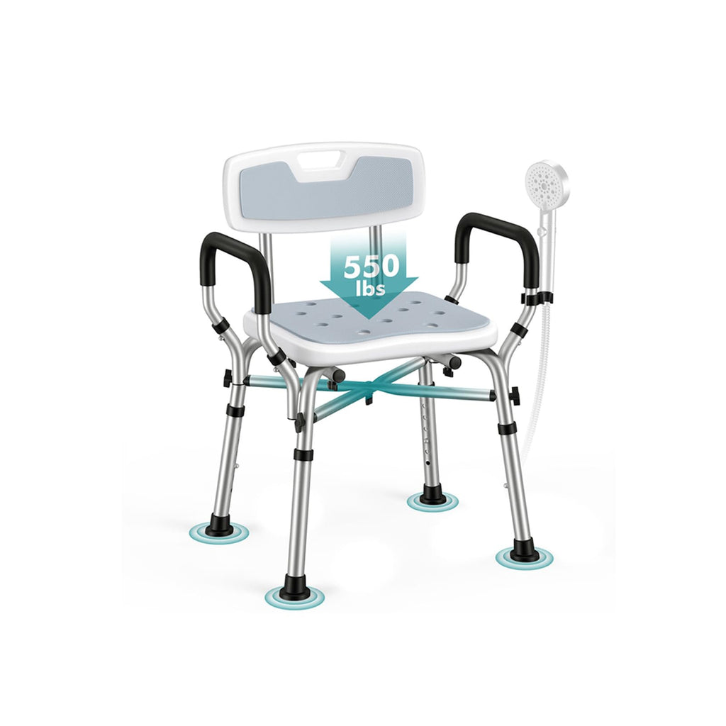 Shower Chair with Removable Arms and Back O5103