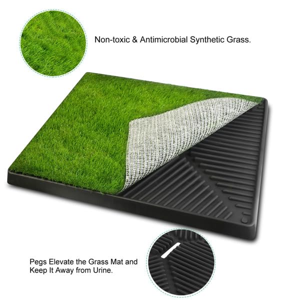 Dog Potty Tray with Artificial Grass O57496