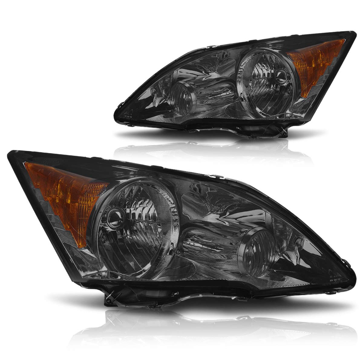 Headlights Assembly Pair of Replacement Headlamps with Amber Corner Z458536