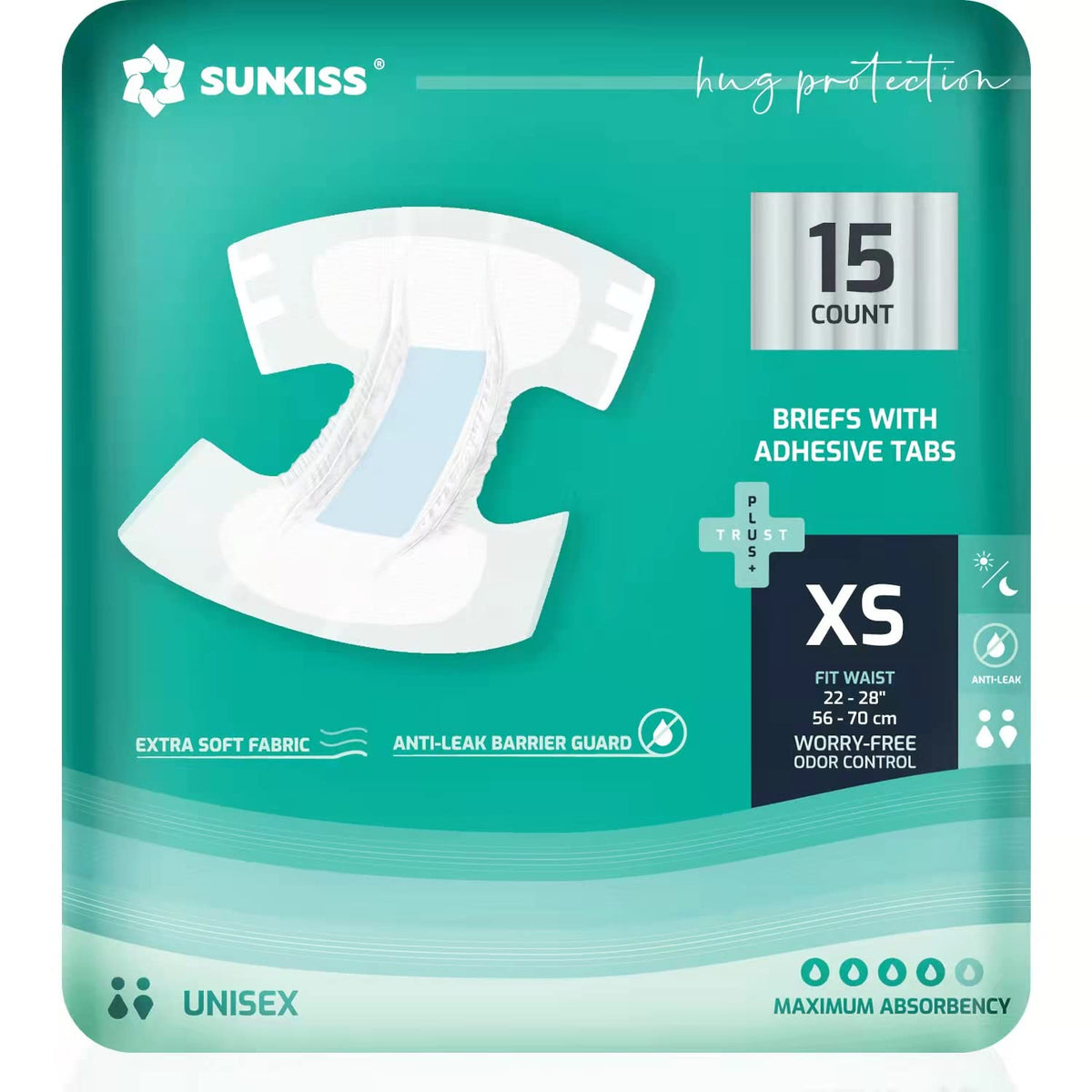 Adult Diapers XSmall 60 Count & Wet Wipes 200 Count V87986