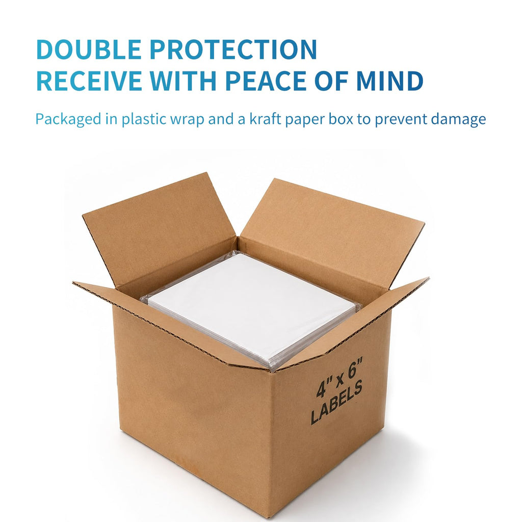 4 x 6 White Perforated Direct Thermal Labels, 1000 per Stack Y58743