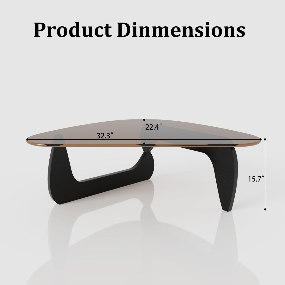 32" Black Tempered Glass Coffee Table P45079