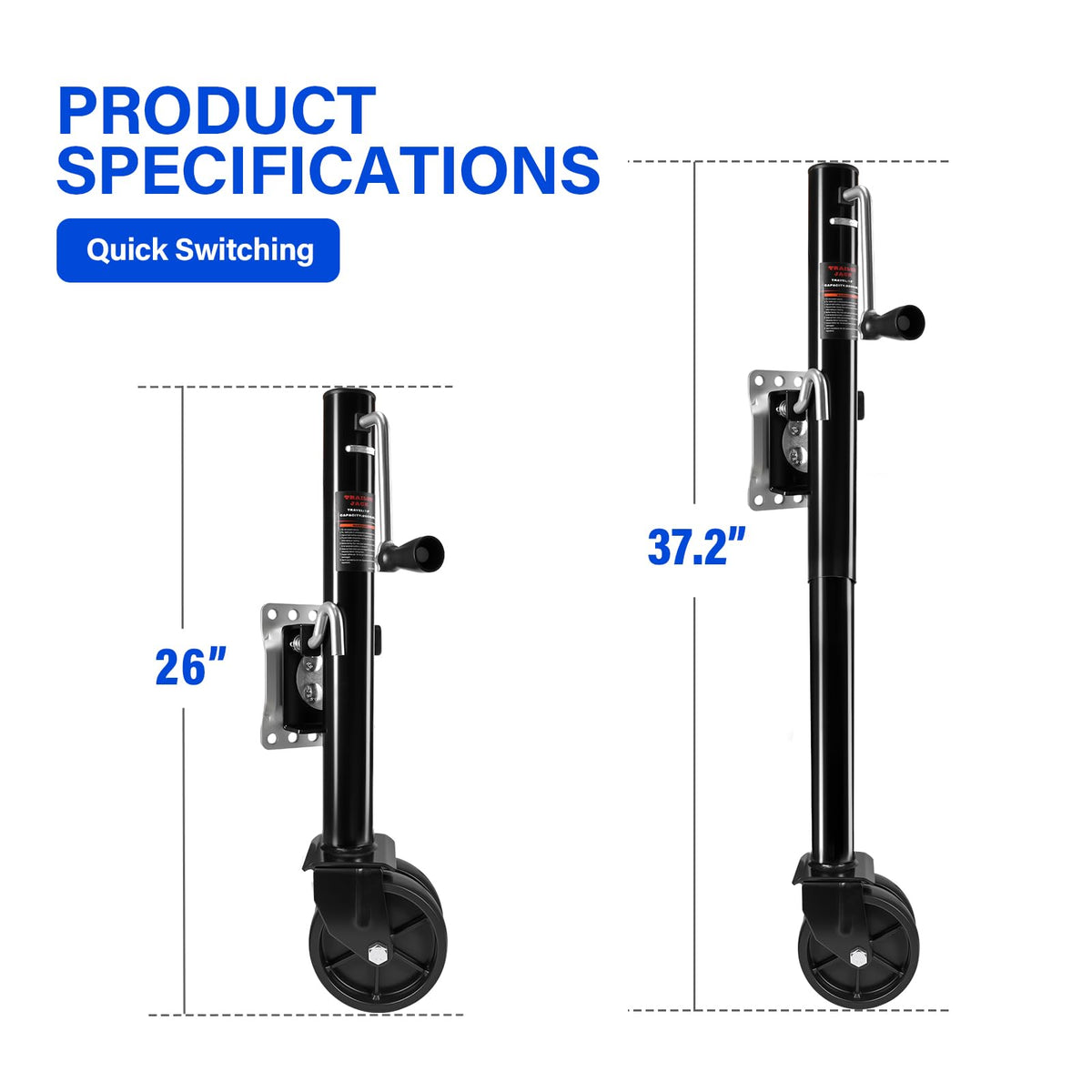 2000 lbs Dual Wheel Trailer Jack P9960