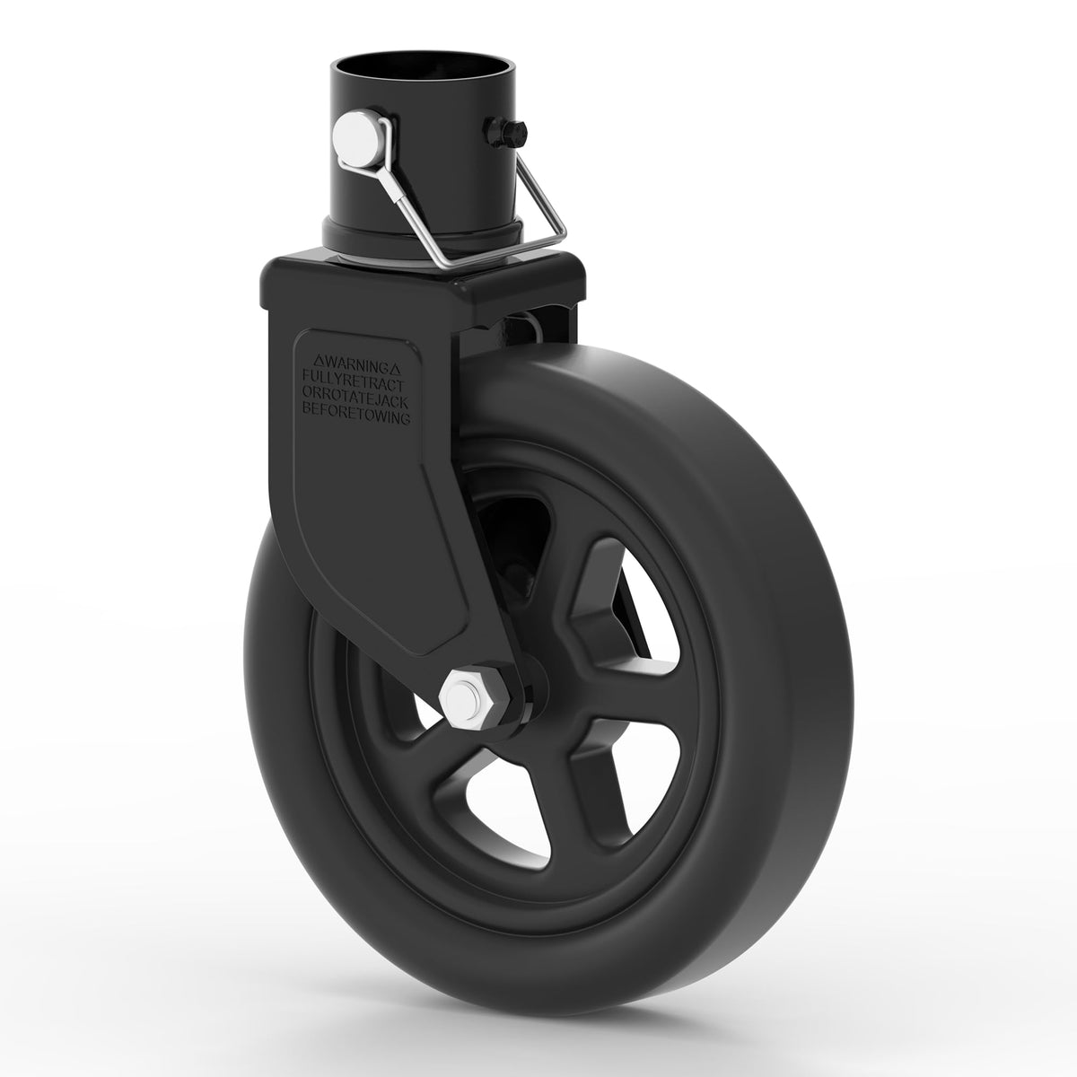 8" Trailer Jack Swivel Caster with Spoked Wheel W249