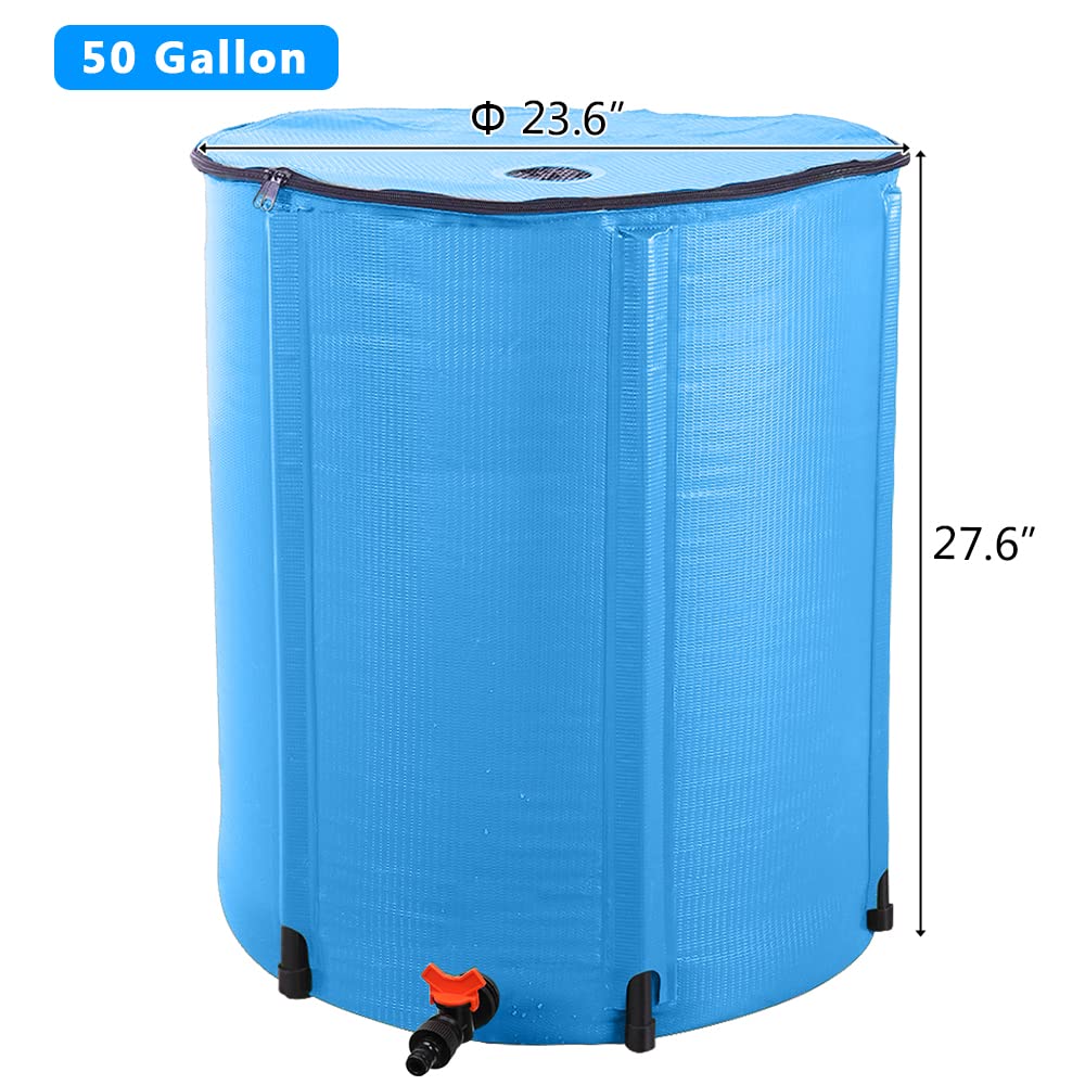 50 Gallon Blue Collapsible Rain Barrel I33087