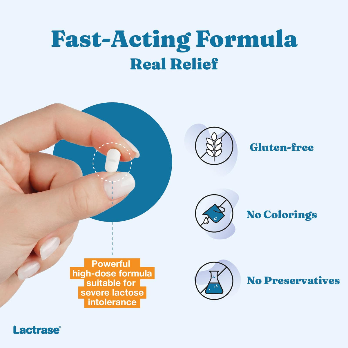 Extra Strength 18,000 FCC Lactase Units 200 Fast-Acting Pills N6137