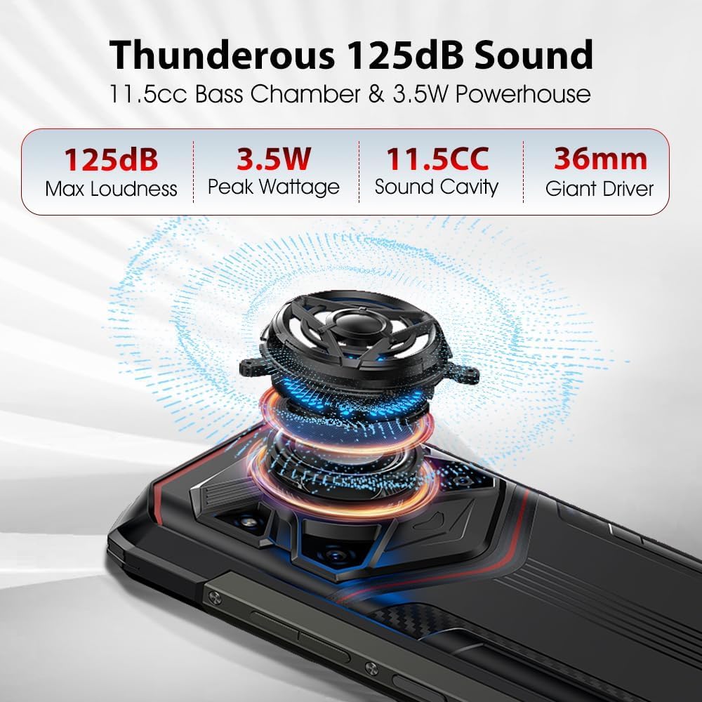 Rugged 5G Smartphone 10300mAh 256GB Black M9394