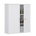 White Wall Mount Bathroom Cabinet with 2 Doors V606