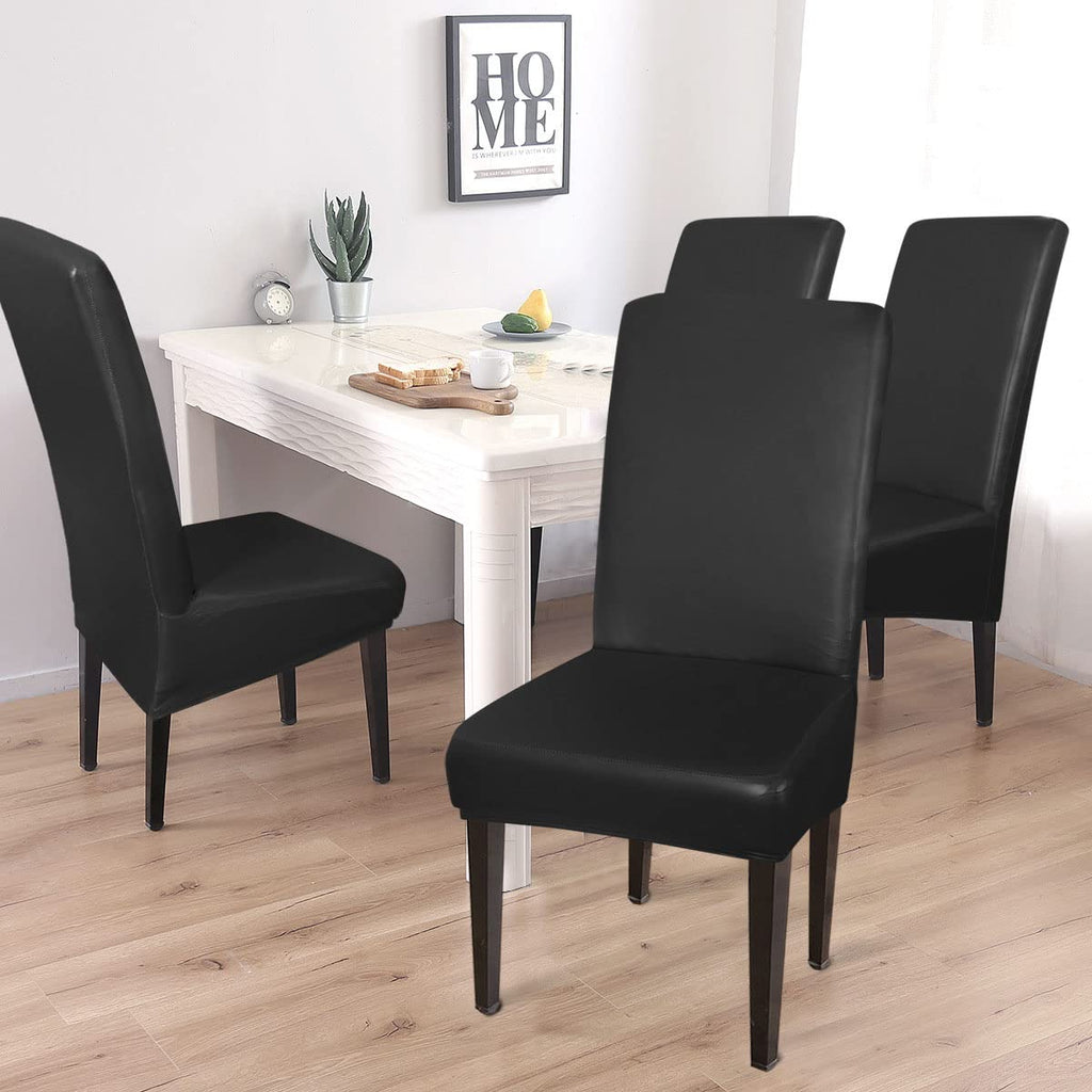 Pu Leather Waterproof Oilproof Stretch Dining Chair Covers 2 PCS B912