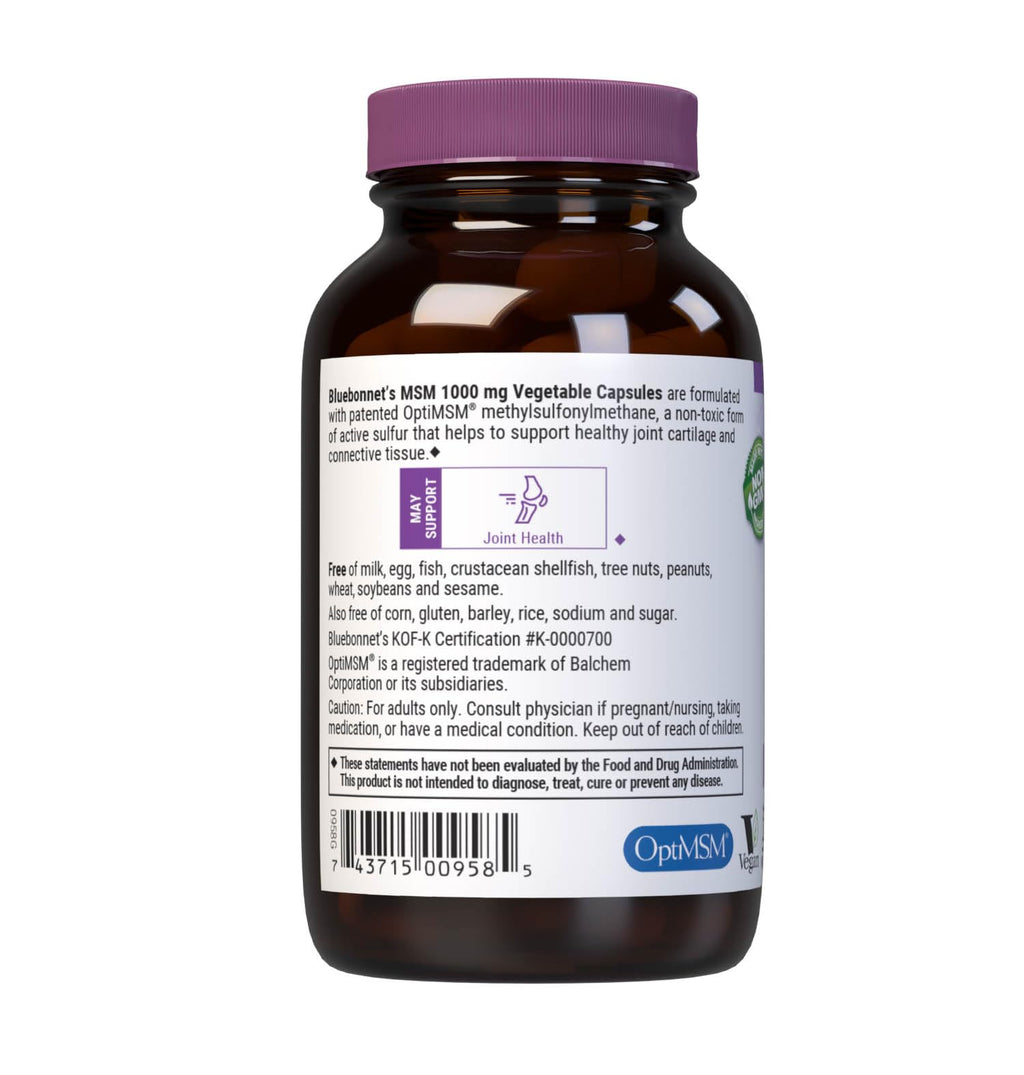 MSM 1000 mg 60 Vegetable Capsules G626940