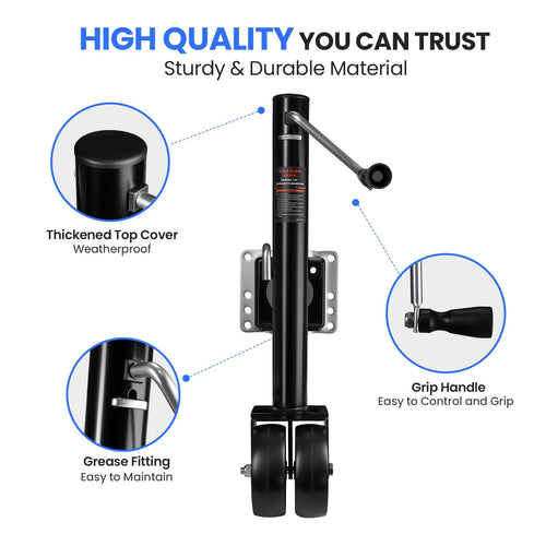 2000 lbs Dual Wheel Trailer Jack P9960