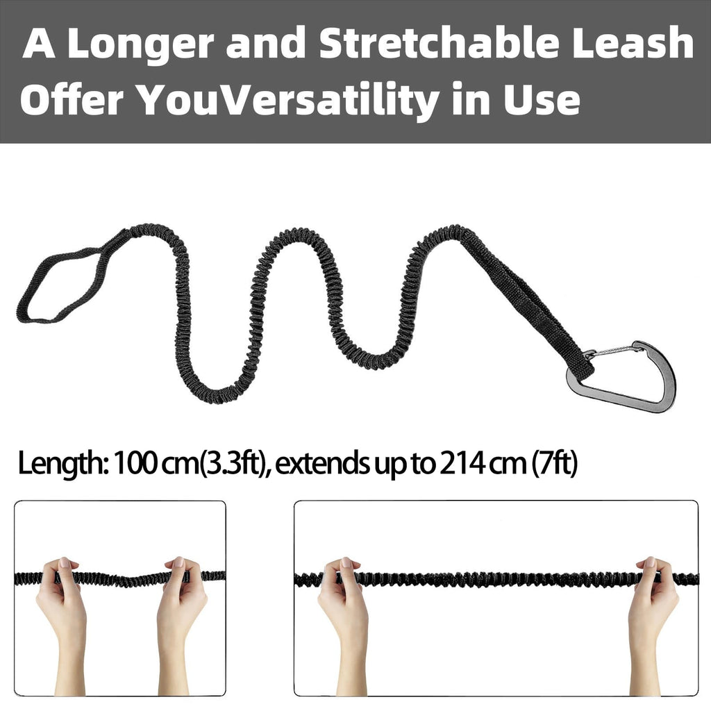 Kayak Paddle Leash 3-7 ft Stretchable Strap Lanyard N59938