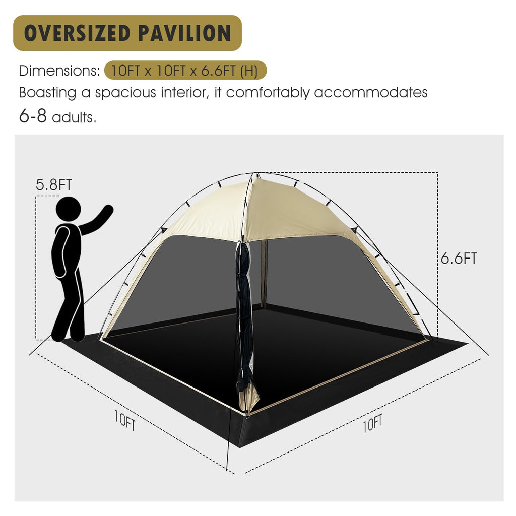 10'x10' Screen Tent with Removable Floor and Mosquito Netting A3518