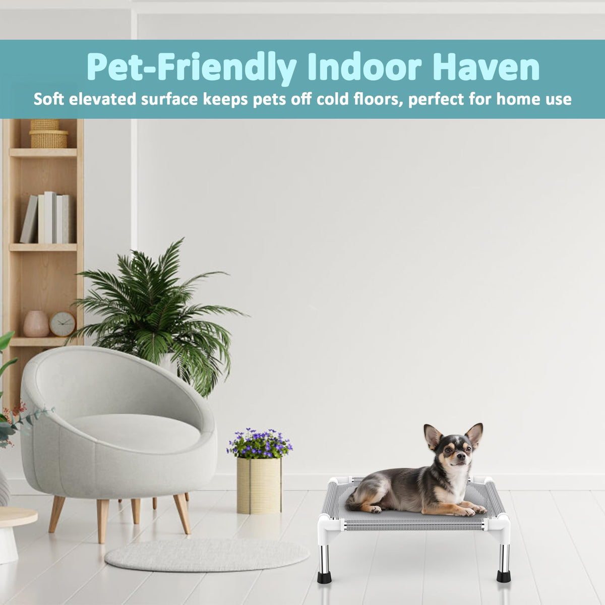 Lightweight Elevated Dog Bed with Cooling Fabric V77856