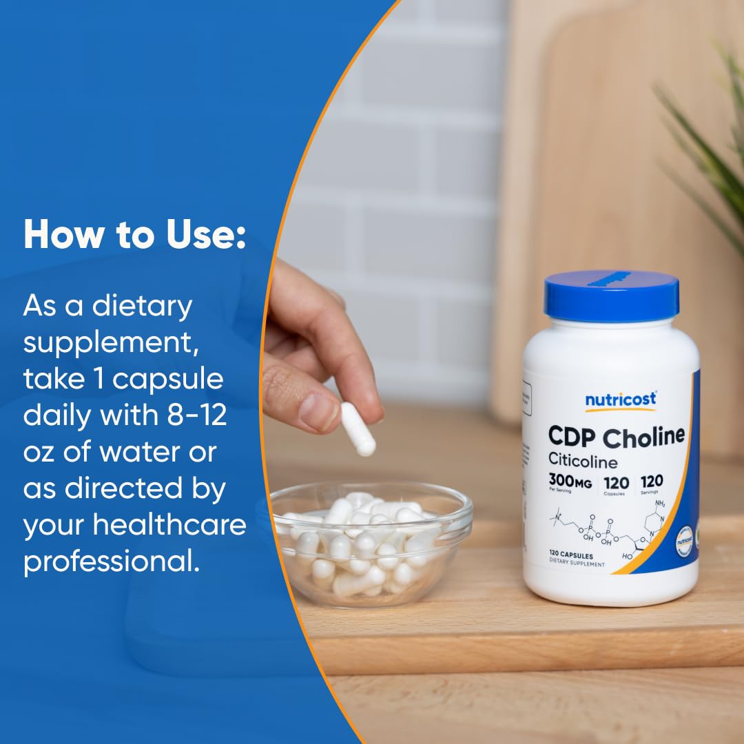 CDP Choline 300mg 120 Vegetarian Capsules A64663