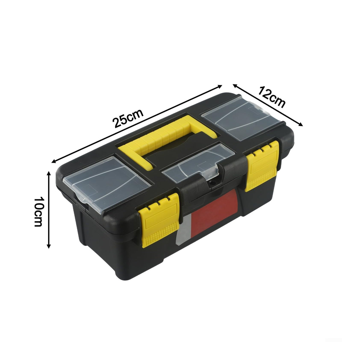 10 Inch Two-Layer Plastic Toolbox with Metal Hinges and Latching Lid A81308