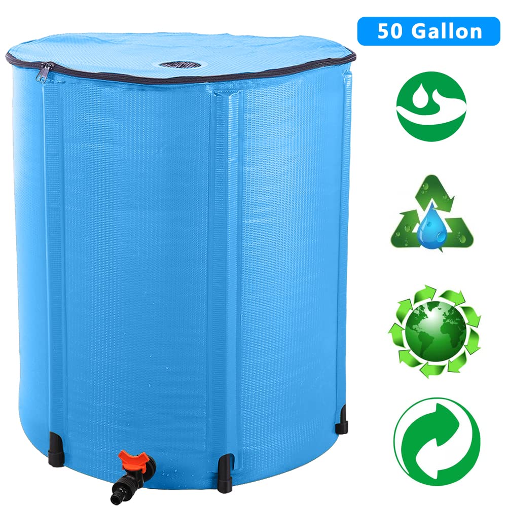 50 Gallon Blue Collapsible Rain Barrel I33087