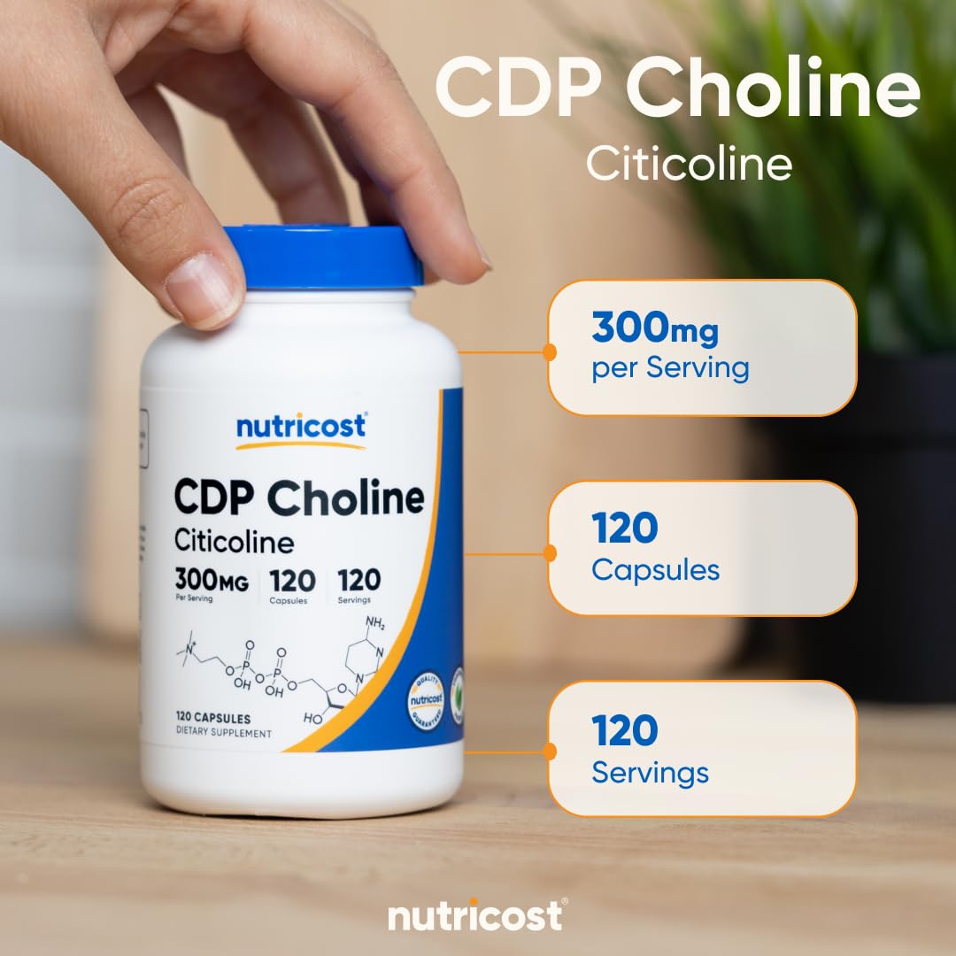 CDP Choline 300mg 120 Vegetarian Capsules A64663