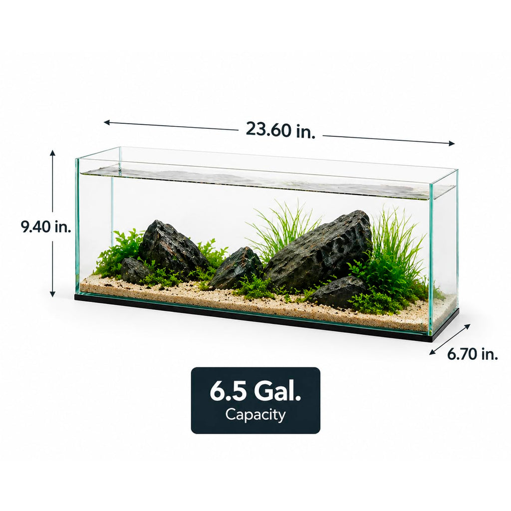 High Clarity 6.5 Gallon Glass Aquarium F914