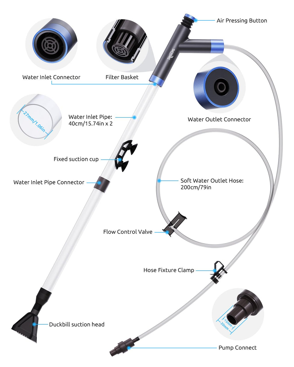 Aquarium Siphon Vacuum Cleaning Kit H9860