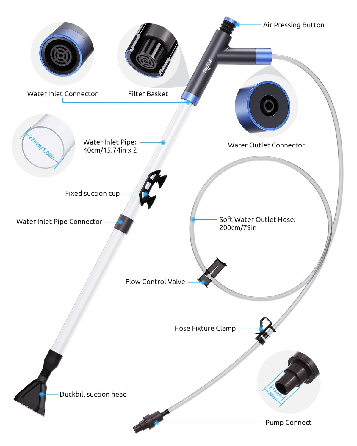 Aquarium Siphon Vacuum Cleaning Kit H9860