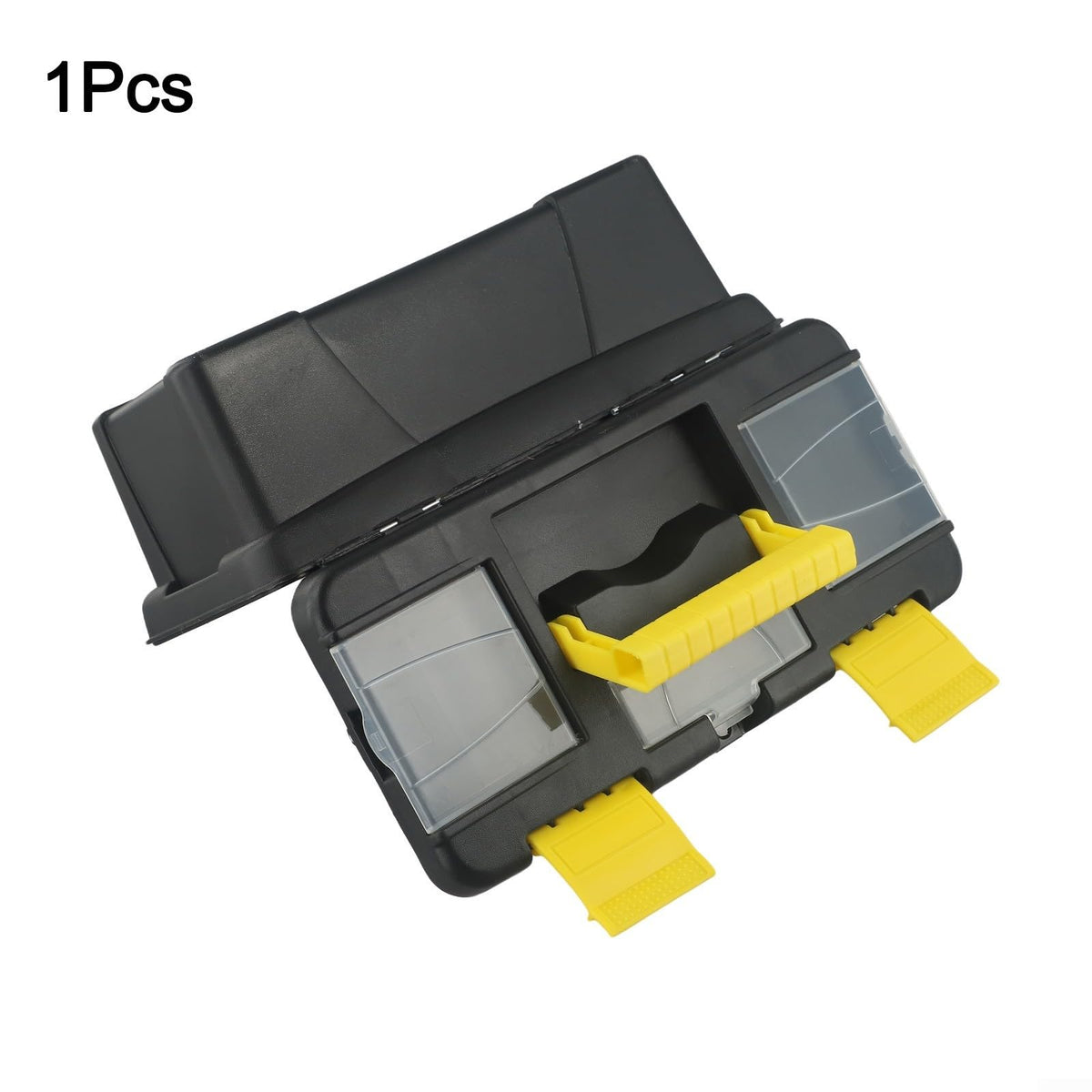 10 Inch Two-Layer Plastic Toolbox with Metal Hinges and Latching Lid A81308
