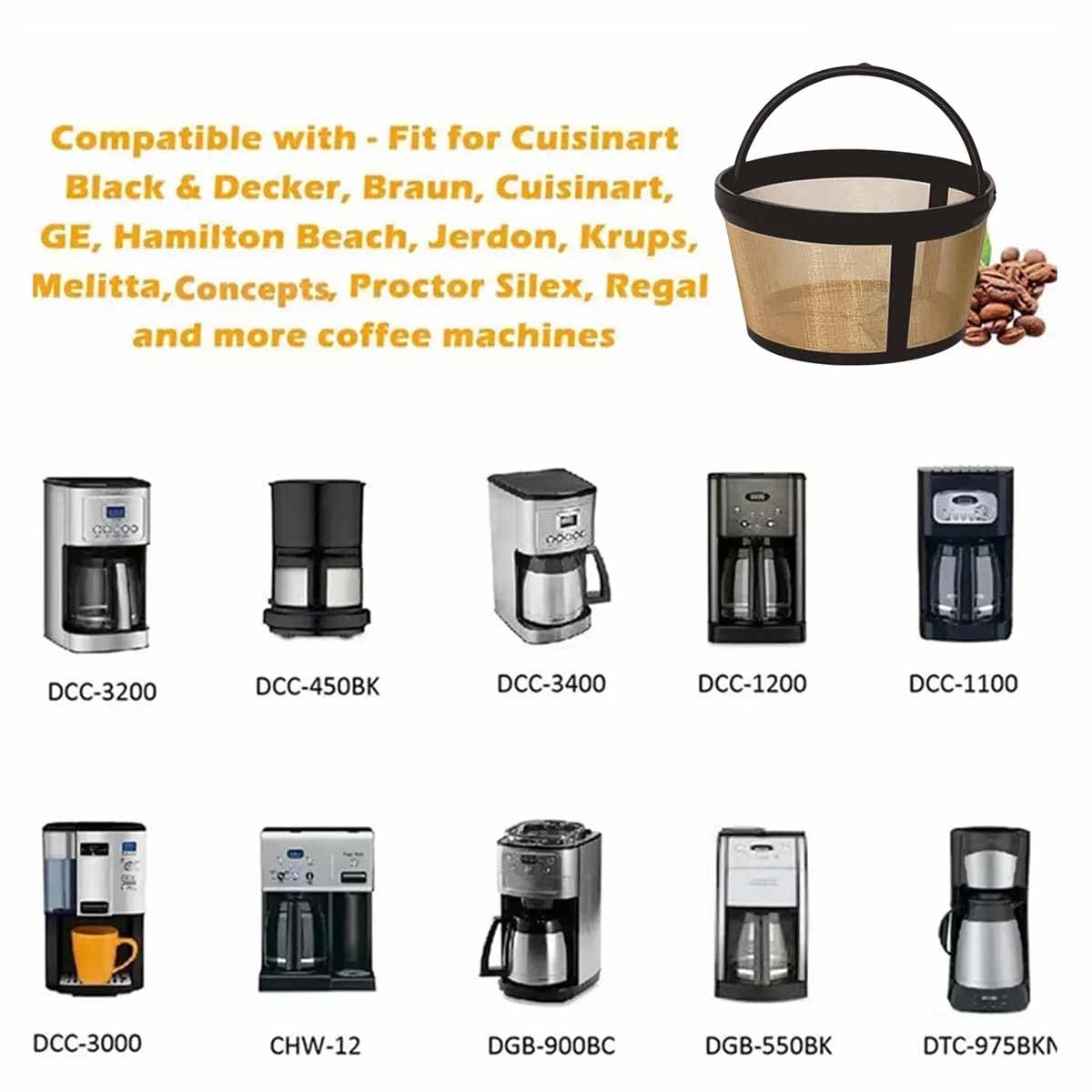 8-12 Cup Stainless Steel Coffee Filter A660512
