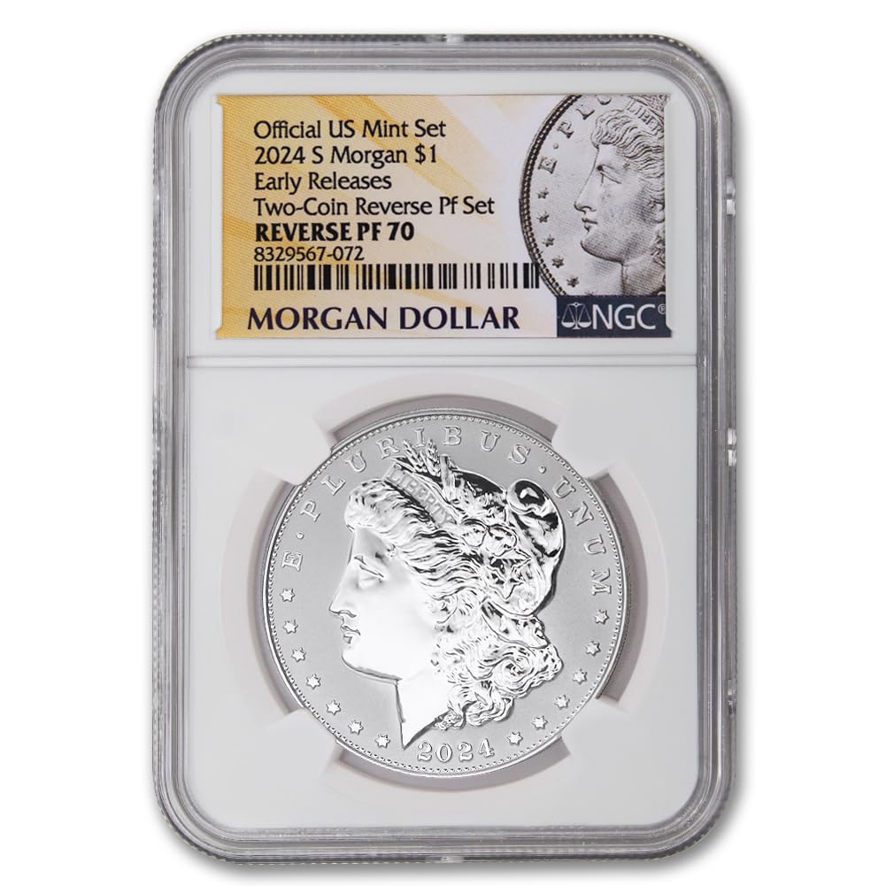 Set of 2 American Silver Morgan and Peace Dollar F6820