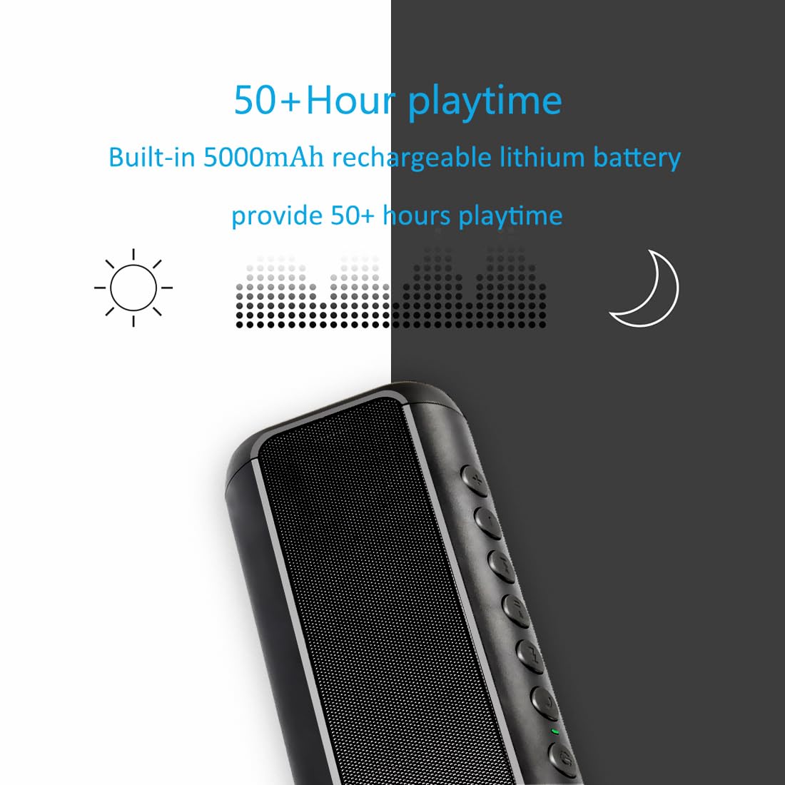 Portable Wireless Bluetooth Speaker with 50H Playtime L85063