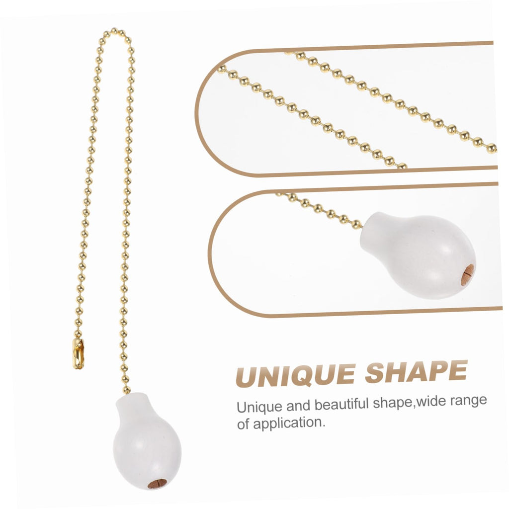 Wooden Gourd Shape Light Pull Chains 4Pcs 12 Inch J465