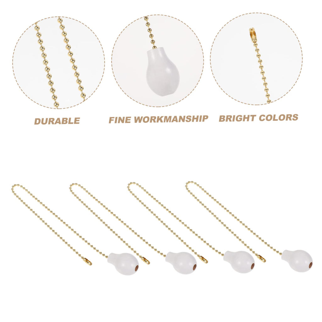 Wooden Gourd Shape Light Pull Chains 4Pcs 12 Inch J465