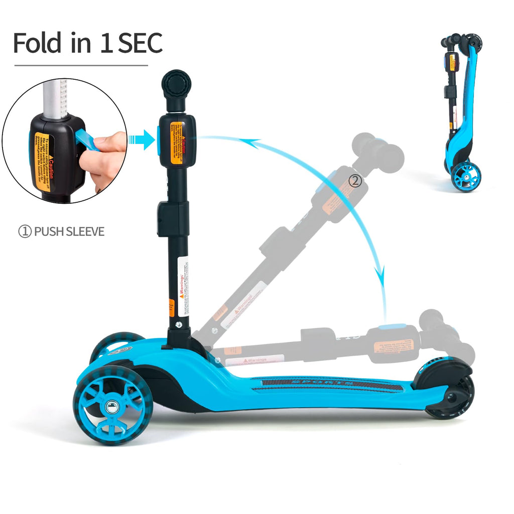 2-in-1 Folding 3 Wheel Kick Scooter A1373