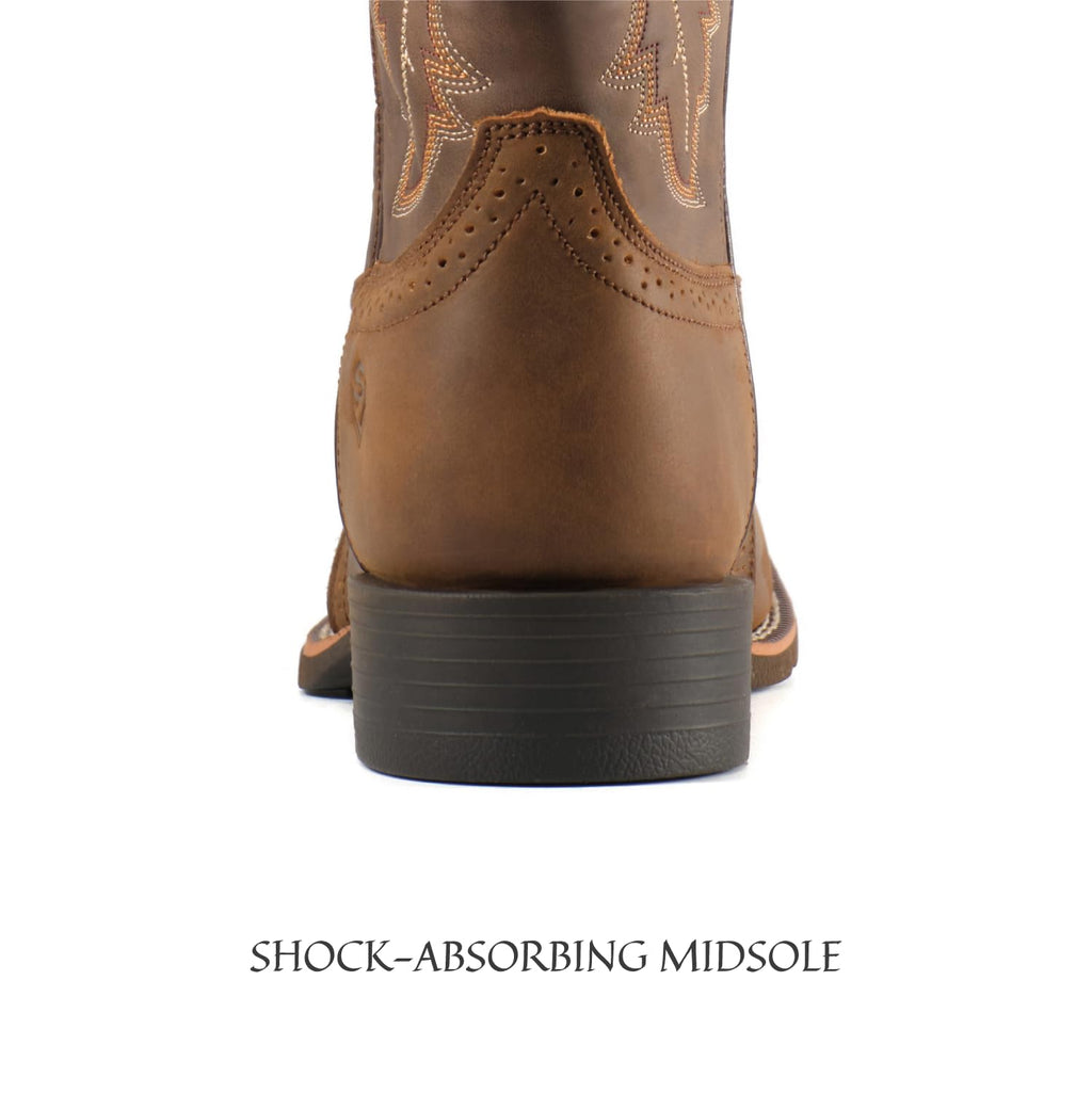 Western Cowboy Boots Square Toe with Embroidery A670862