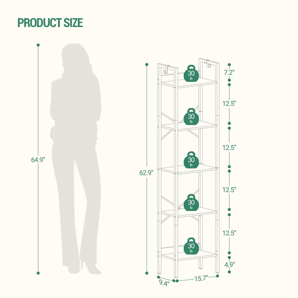 Bookshelf with 2 Hooks P8338