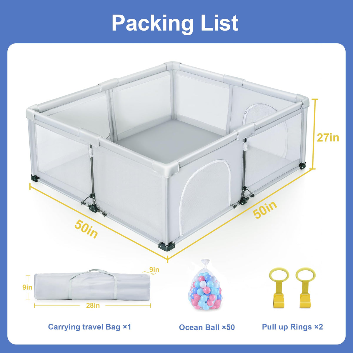 Foldable Baby Playpen X795