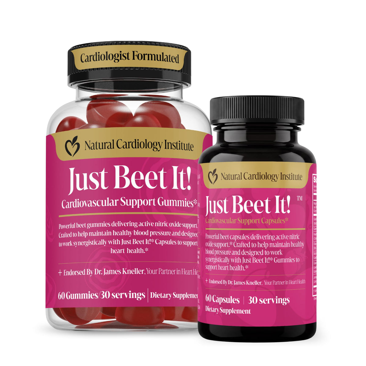 Beet Gummies & Heart Health Capsules Bundle, 60 Count Each G508