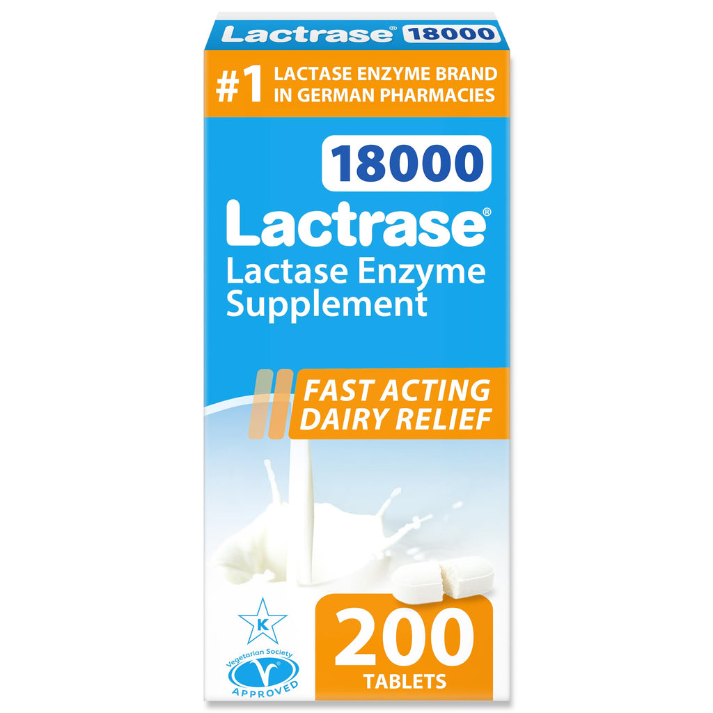 Extra Strength 18,000 FCC Lactase Units 200 Fast-Acting Pills N6137