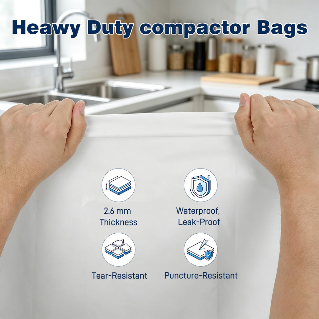 60-pack Trash Compactor Bags with Pre-punched Holes P31691