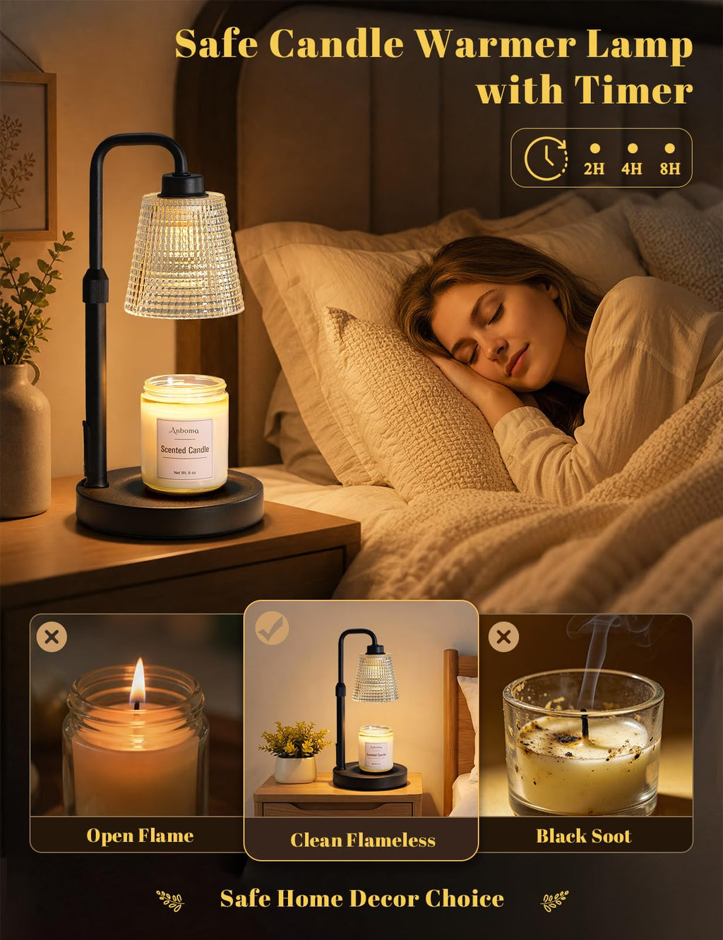 Candle Warmer Lamp with Timer E1041