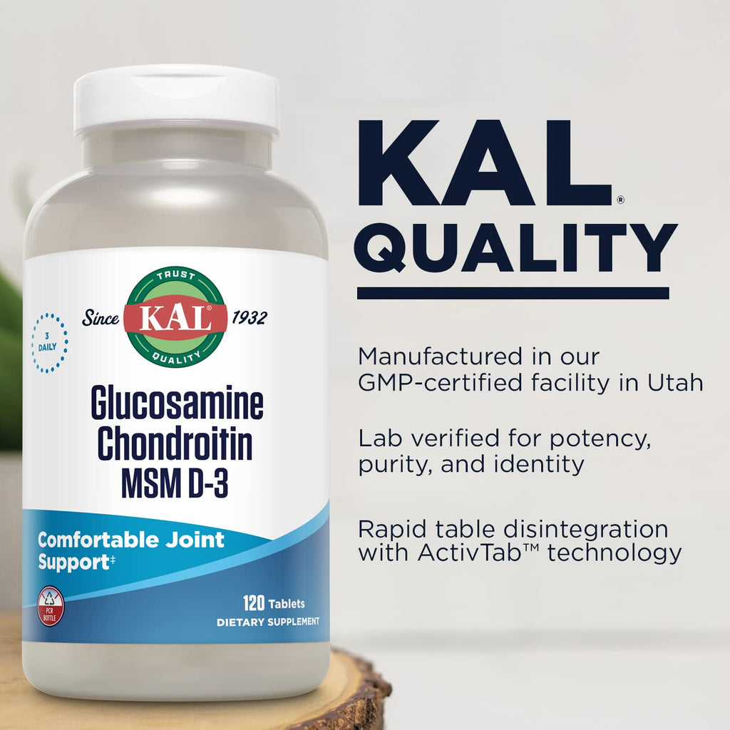 Glucosamine Chondroitin MSM D3 120 Tablets H3694